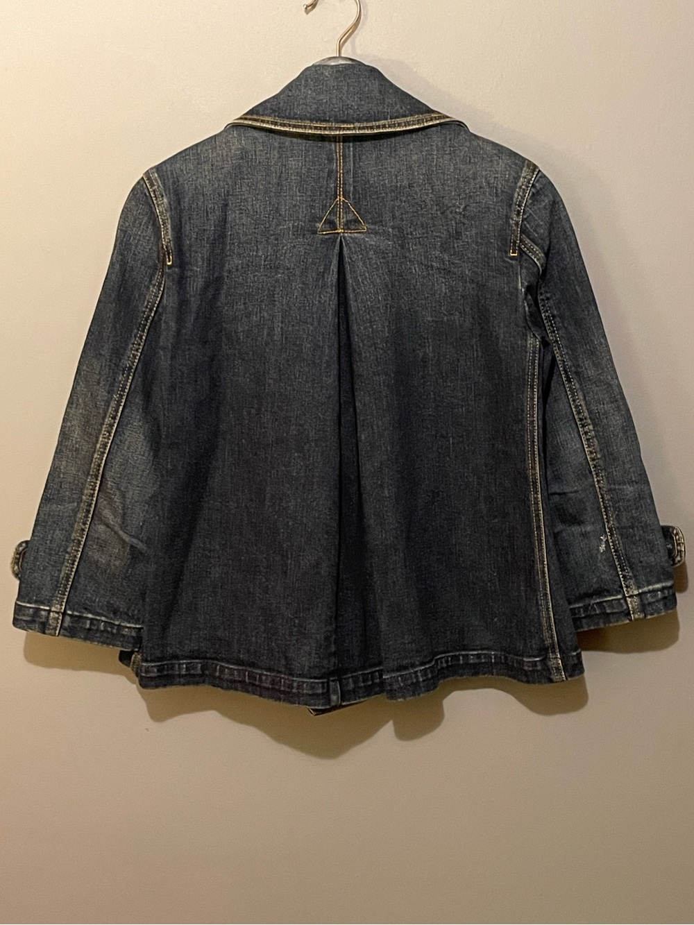 Vintage Ralph Lauren Denim Peacoat Jacket XS Y2K Fit & Flare Nautical - Picture 9 of 16